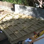 landscaping/decking in progress, Wimbledon Village/park